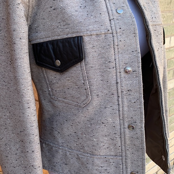 Roffe Vintage Ski Blazer Jacket Tweed Leather Size Large - Picture 4 of 12